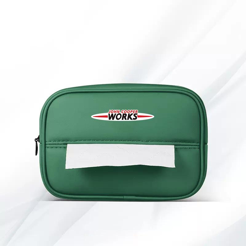 Car Logo Seat Tissue Storage Box Armrests Sunshades For MINI JCW Cabrio Cooper Countryman Aceman Clubman Coupe Paceman Roadster dymfu11