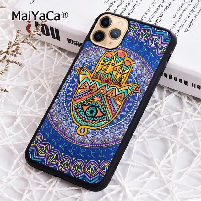 MaiYaCa Hamsa Hand Amulett Psychedelische Handyhülle Für iPhone 17 Air 16 15 plus 11 12 13 14 pro max coque