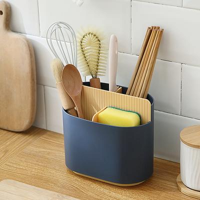 Damons Essstäbchenhalter Küchen-Essstäbchenkäfig Abtropfgestell Löffel- und Essstäbchen-Aufbewahrungsbox Kunststoff