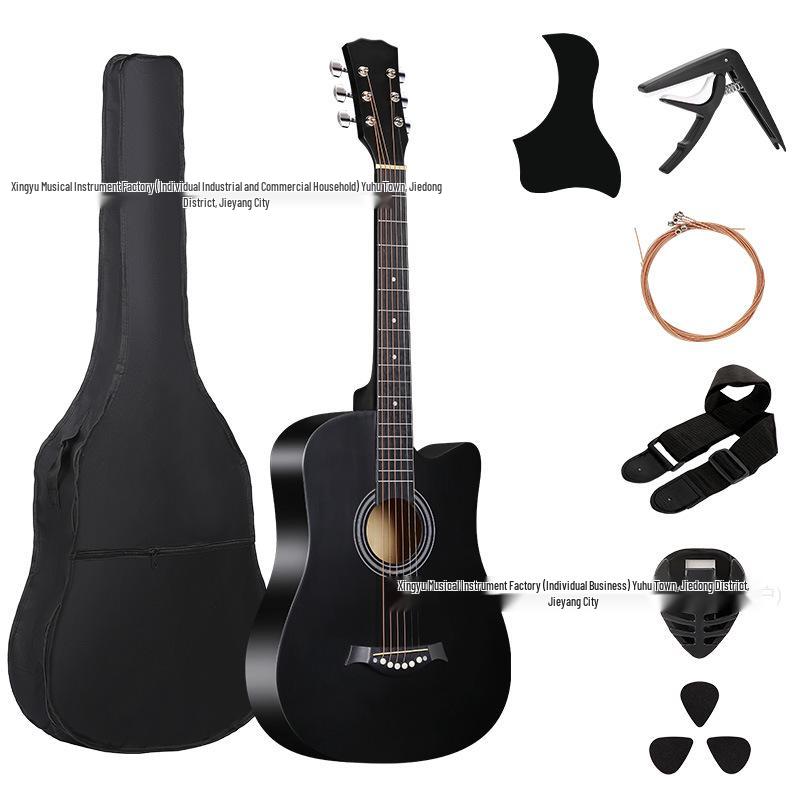 38-Inch Folk Guitar for Beginners - Popular Practice Guitar with Large Stock Available