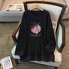 Plus Size Women's Knit Shirt, Round Neck, Loose Fit, Bust 150/160, Mid-Length