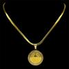 Vintage Crystal Saint Benedict Medal Necklace for Men Women Stainless Steel San Benito Party Gold Color Amulet Jewelry Gift