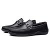Men's Casual Business Shoes Cow Genuine Leather Mens Classic Buckle Loafers Moccasins Men Light Driving Party Wedding Flats