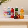 5Pcs Dollhouse Miniature Food Play Cartoon Soda Fruit Juice Drink Model Prop Set