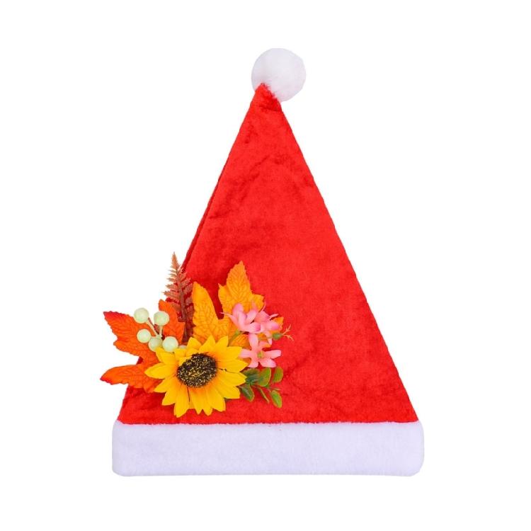 Santa Hat,Christmas Hats with Bows Xmases Holiday Hat Unisex Adults Christmas New Year Festive Holiday Party Supplies