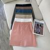 Women's Green PU Leather High Waist A-line Mini Skirt - Autumn/Winter Petite Fashion