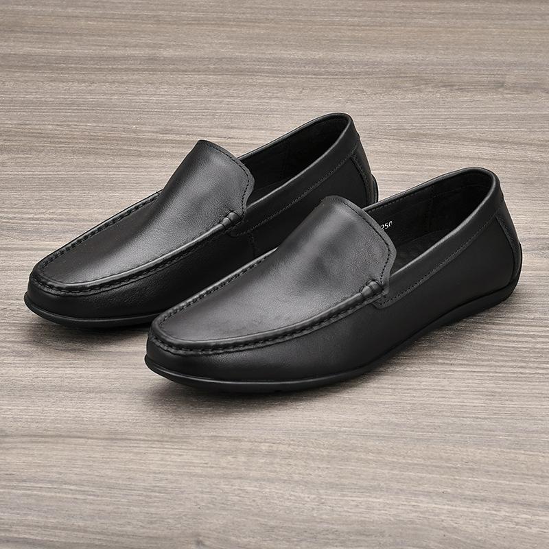 Genuine Leather Loafers Men Design Moccasin Fashion Slip On Soft Flat Casual Men Shoes Adult Male Footwear Handmade Boat Shoes