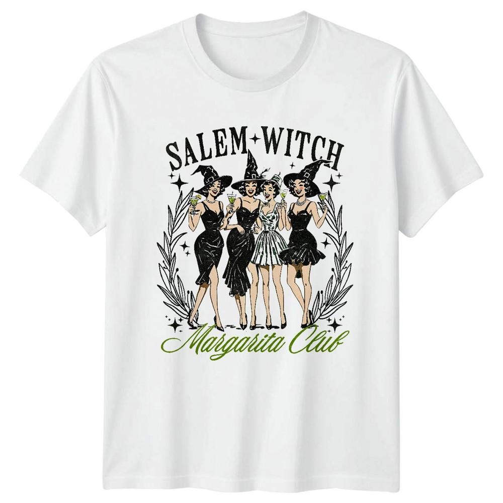 Salem Witch Margarita Club Halloween Ladies Unisexs Graphic Tee S