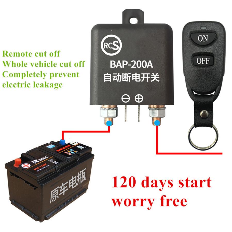 Wireless Remote Control Car Battery Disconnect Cut Off Isolator Master Switches