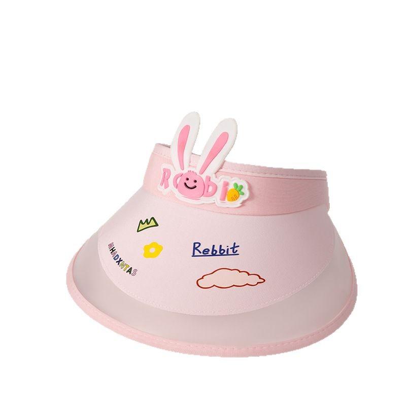 Children's sunscreen hat women's summer empty top UV protection baby sun hat big brim breathable girl cartoon women's model