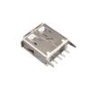 Vertical Board Mount USB A Female Connector, 13.7 Straight Pin, 180° Straight Insertion, Crimped Edge, Single Layer Interface Socket
