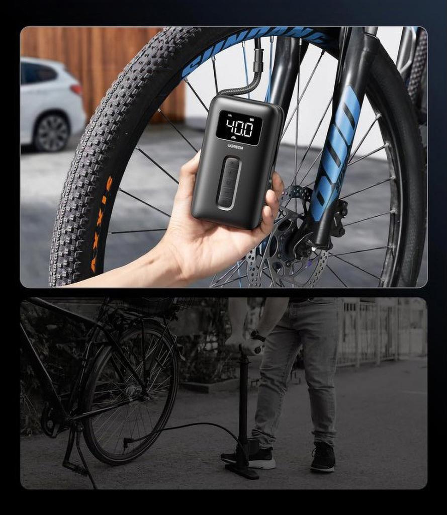 Ugreen CD259 Digital Tire Inflator & LED Emergency Light - Black