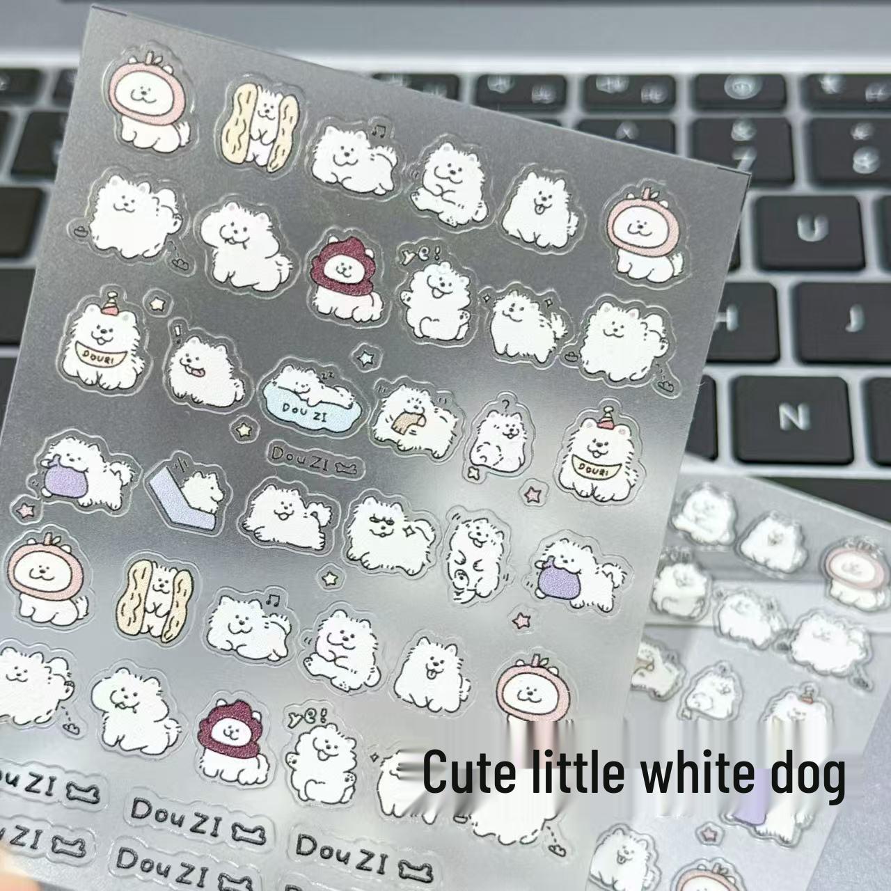 Adorable 3D Puppy Nail Art & Planner Stickers