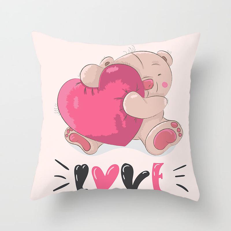 Internet Celebrity Cute Animal Pillow Cover Living Room Sofa Cushion Cover Bedside Pillow Cover