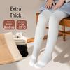 Girls' Super Thick Cotton Striped Leggings - Warm, Extra Thick Tights for Autumn & Winter
