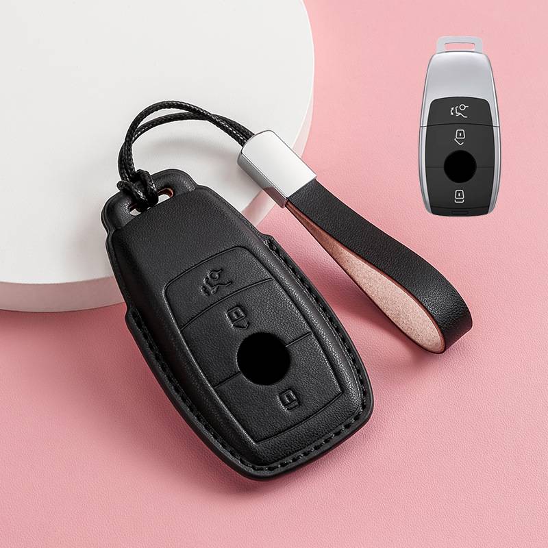 Luxury Leather Car Key Case Cover for Mercedes Benz C260L S320L E200L E300 C260 C200L GLC300 C260l A200L