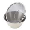 304 Stainless Steel Colander with Mixing Bowl Portable Kitchen Microporous Strainer for Washing