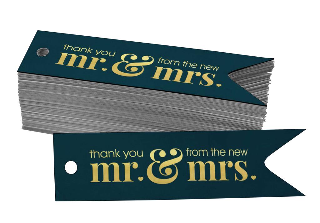 Inkdotpot Pack Of 100 Thank You From The New Wedding Favor Paper Tags Craft Real Gold Foil Hang