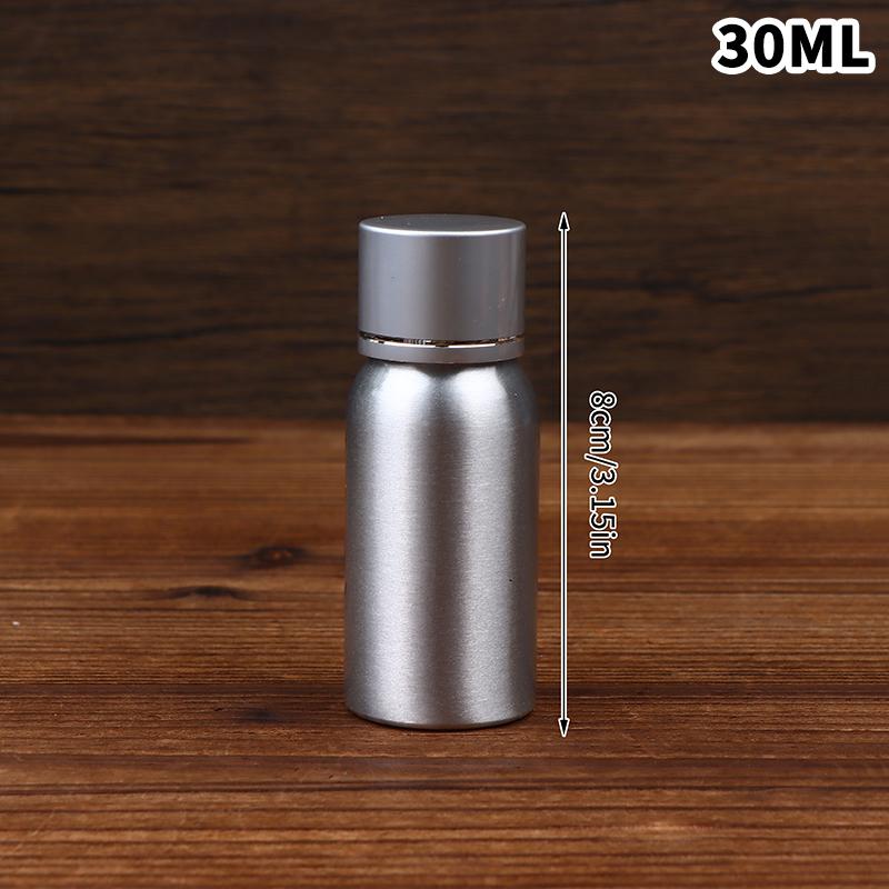 30/50/60/100/120/150/200/250Ml Aluminum Bottle With Lid Cosmetic Refillable Bottles Silver Lid Aluminum Container Travel Bottle