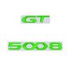 SQOB1 For Peugeot 5008 GT Car 3D Metal Letters Logo Badge Decals Sticker Car Auto Rear Trunk Alphabet Emblem Styling Stickers