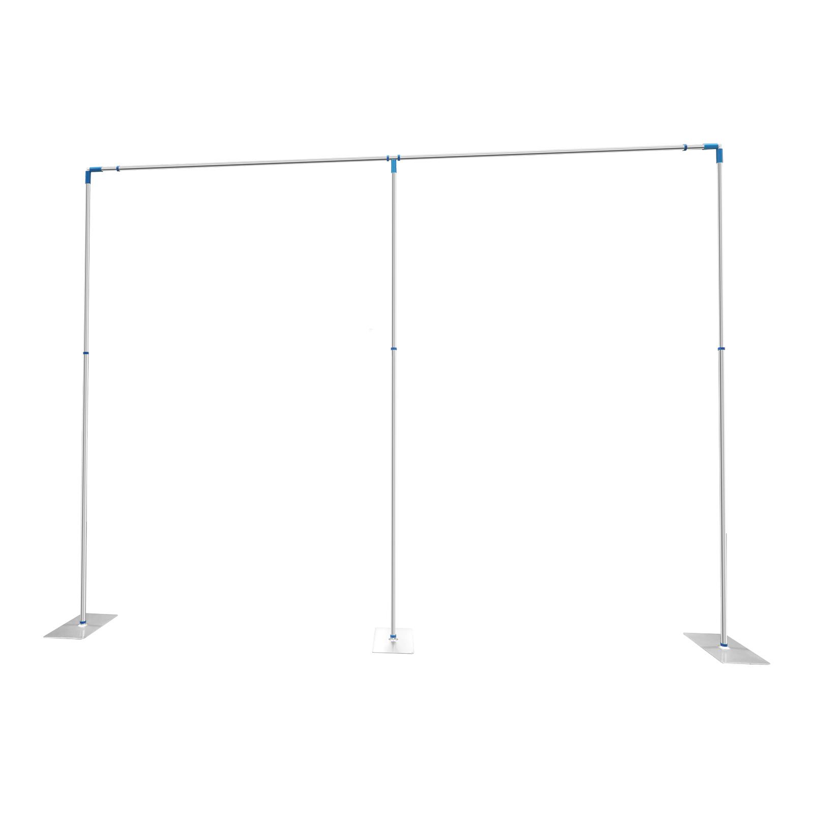 

Сверхпрочная телескопическая стойка для свадебного фона 20 футов x 10 футов, подходит для свадеб, вечеринок, декора, подставка для вьющихся растений для дней рождения серебряный