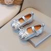Fashion Girls' Flat Shoes 2025 Spring New Kids Leather Shoe Simple Anti Slip Girls Casual Shoes Versatile Child Performance Shoe