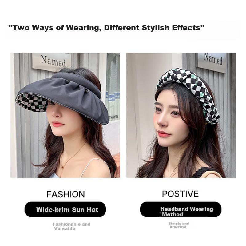 XUEXIMAN Sun Hat for Women, Visor Cap for Travel, Face-Covering Versatile Sun Hat, Beach Shell Sun Protection Hat for Wome