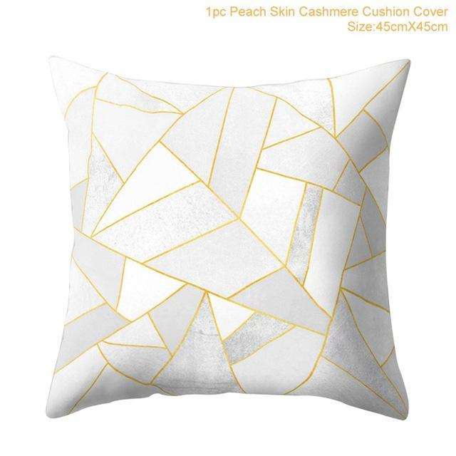 Sandstone Simple Yellow Pillow Geometric Pillow Case Plush Car Living Room Sofa Pillow Nordic