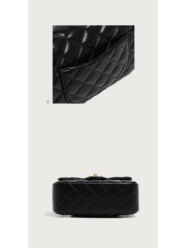 Women's Quilted Chain Crossbody Bag with Golden Ball - Trendy Small Square Design for Summer