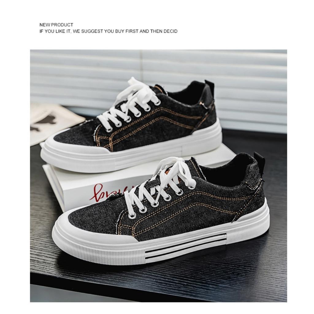 Scarpe da uomo in tela leggere e traspiranti, con suola morbida e scarpe casual da ragazzo, scarpe basse e piatte alla moda