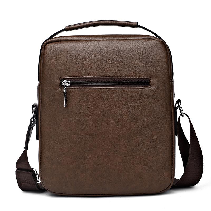 Umhängetasche Herren Schultertasche Retro Vertikal Tragbare Business Herrentasche Lässige Herren Ledertasche Satchel Umhängetasche