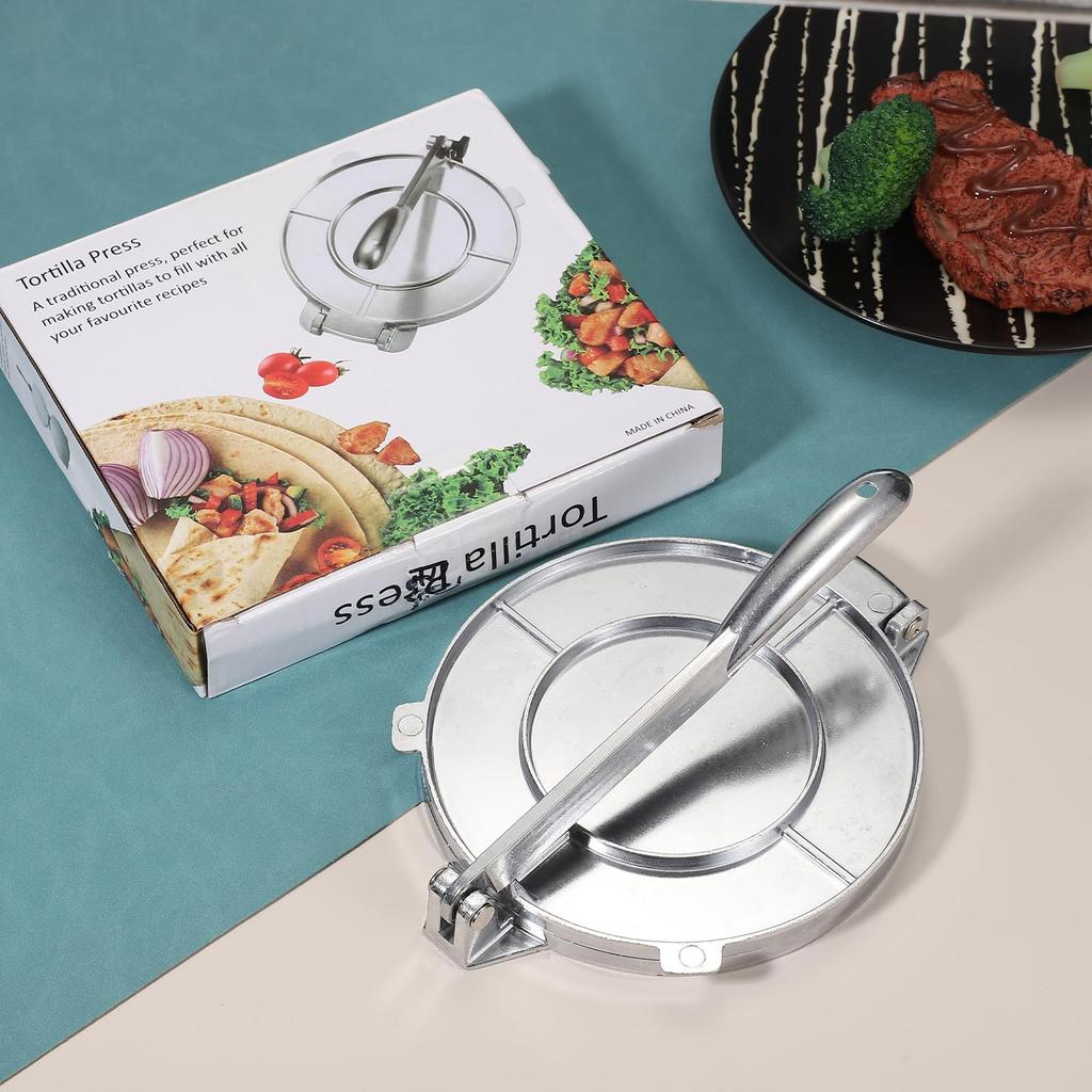 uxcell Aluminum Alloy Taco Press/Taco Maker Cooking Utensil, Silver