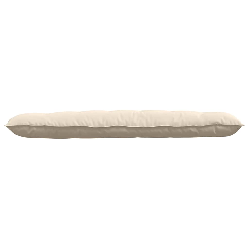 Back Cushion Beige 160 x 50 cm Microfibre Fabric