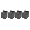 4PCS Sofa Risers Square 4in Porose Bed Lifts Furniture Risers for Fixing Small Pointy Feet Black