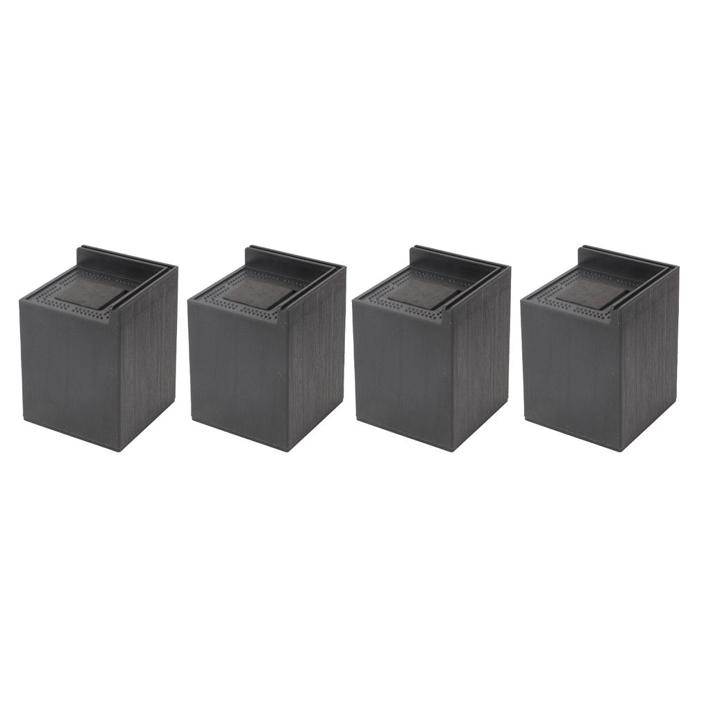 4PCS Sofa Risers Square 4in Porose Bed Lifts Furniture Risers for Fixing Small Pointy Feet Black