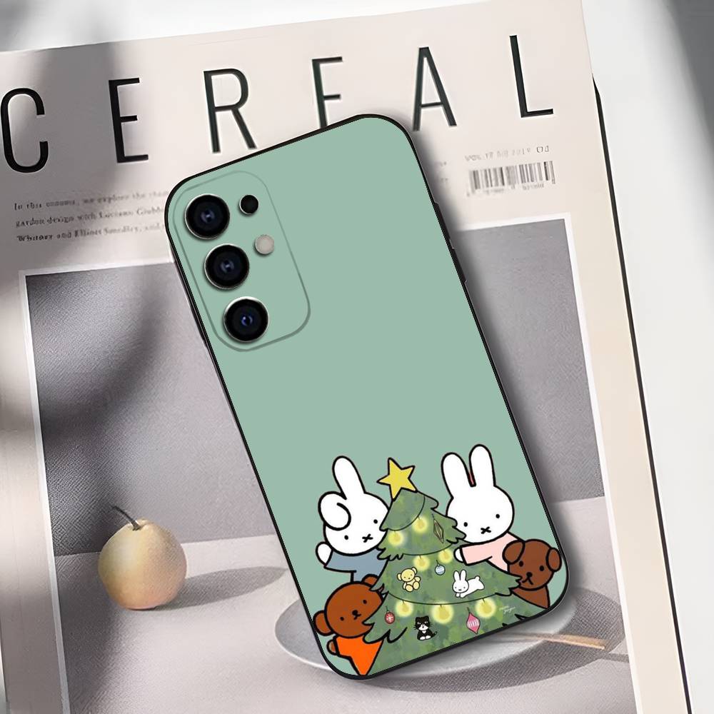 Mi-ffi-es Cartoon Rabbit Phone Case Silicone Soft For Samsung S25,S24,S21,S22,S23,S30,Ultra,S20,Plus,Fe,Lite