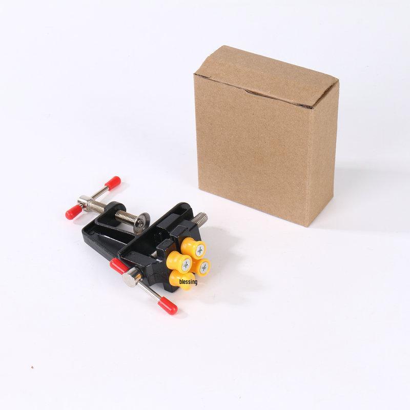 Mini Aluminum Alloy Table Vise - Compact Bench Vise and Flat Nose Pliers for Small Desktop Tasks