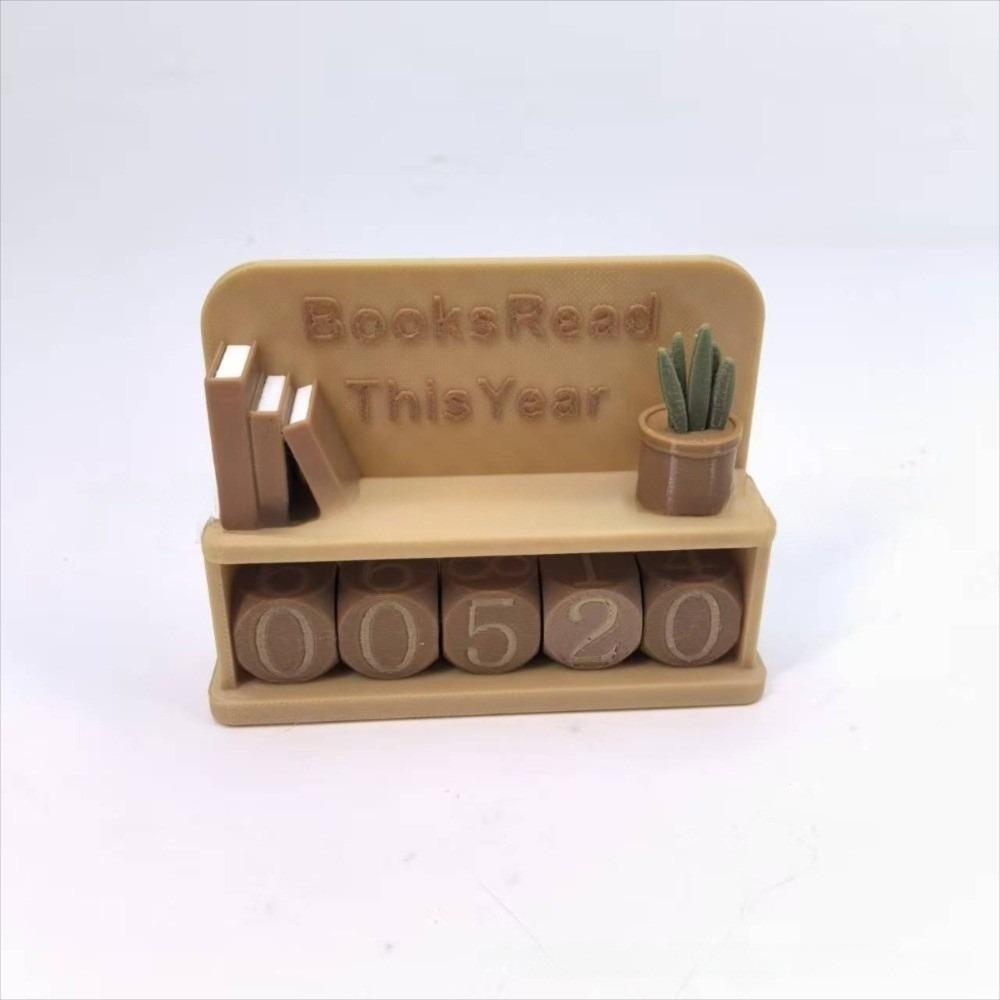 3D Printed Reading Counter Books Read This Year Sign Book Tracker New Bookshelf Decor  Office Decor