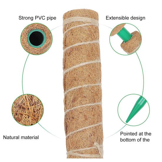 Eco-friendly Handmade Plant Grow Stake Coir Practical Moist-keeping Plant Climbing Stake for Garden