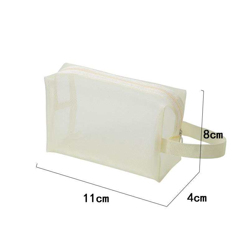 Large Capacity Mesh Makeup Bag Makeup Storage Pouch 1PC Black Layer Travel Cosmetic Bag Travel Toiletries Cosmetic Storage Bags