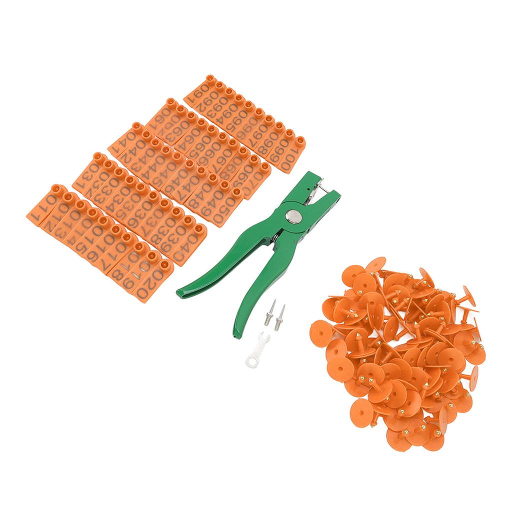 Ear Tagging Clamp Ergonomic Animal Ear Tagging Pliers with Ear Tag for Pigs Goats Sheep Calves