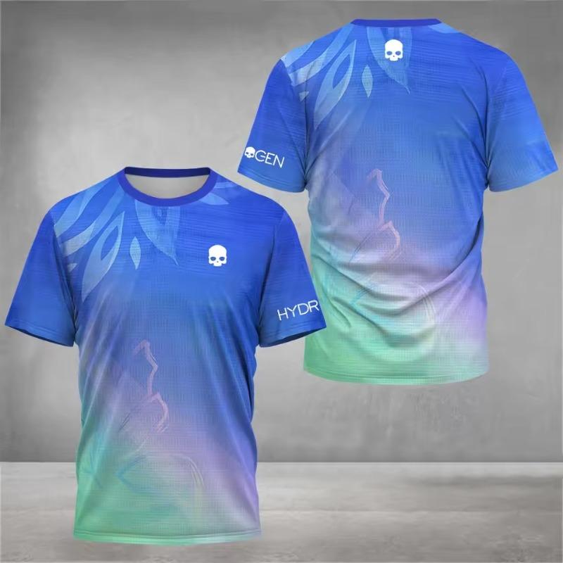 High Quality Unisex Printed Tennis T-Shirt Summer Quick-Drying Badminton T Shirts Casual Loose Men's Short Sleeve Clothing