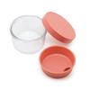 Miyoshi Seisakusho Nudel-Lunchbox mit integriertem Eis-Macaron GEL-COOL Pack, Rund, Pink, 0101-0235