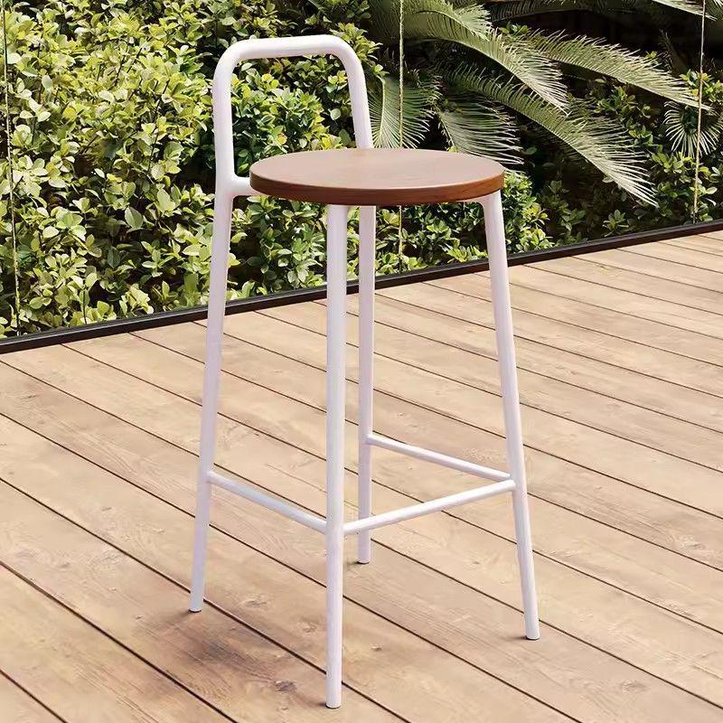 Nordic Modern Minimalist Designer Outdoor Bar Stool with Backrest