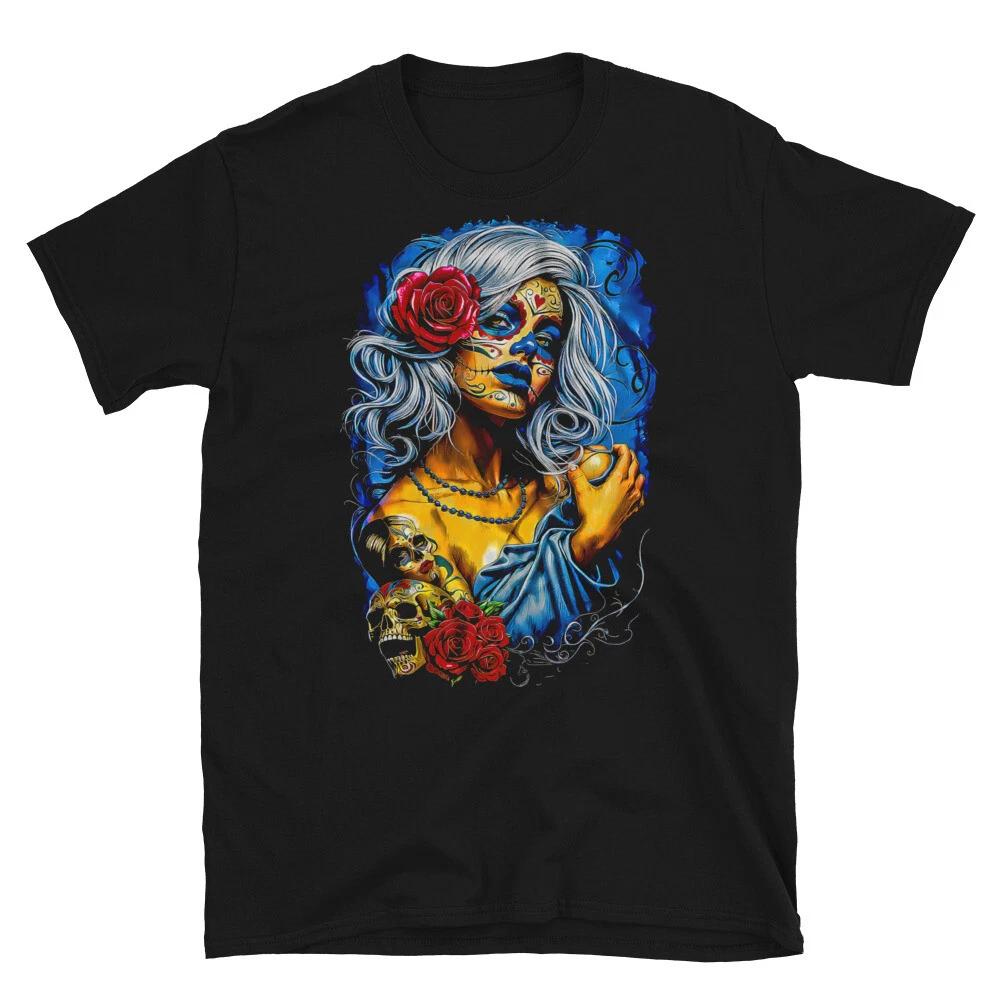 CHOLA LOWRIDER CHICANA STYLE LOWRIDER CHOLO GANGSTER Short-Sleeve Unisex T shirt 2XL
