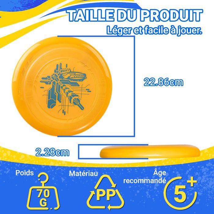 Frisbee Pack de 2 Disques Volants, 22.86cm Enfants 5 Ans et Plus, 70g, Rose + Vert