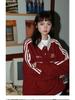 Women's Striped Polo Collar Sweatshirt - Korean Style with American Letter Embroidery