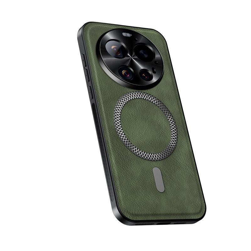 

Магнитная крышка из ПУ-кожи для Xiaomi 17Ultra Чехол для беспроводной зарядки для Xiaomi MI17 ultra Ударопрочный Защита объектива Чехол для телефона Xiaomi 17 Ultra зелёный