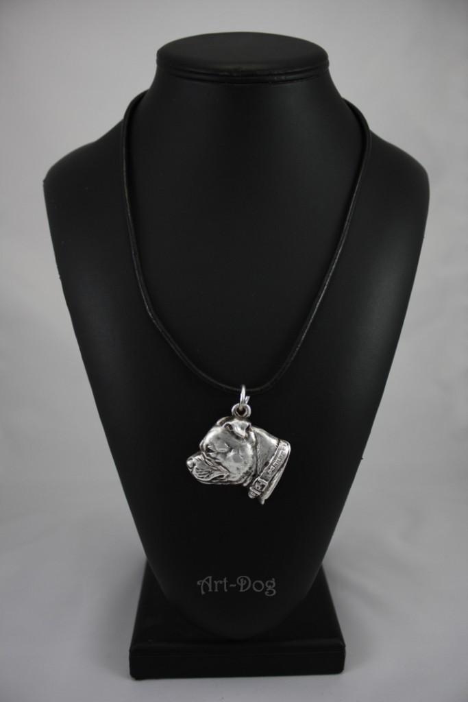 Staffordshire Bull Terrier, Staffy II - Necklace with Dog, Silver-plated Pendant for Dog Fan, Unique Jewelry by Art-Dog Brand