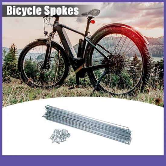 THIRTY SIX 14G J Bend 260mmx2mm Bike Bicycle Spokes with Nipples Steel Universal